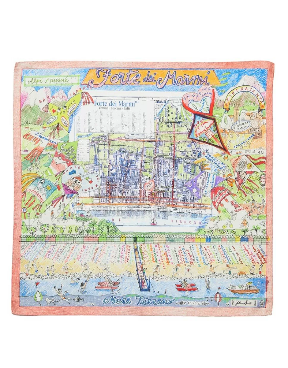 Faliero Sarti Sciarpe>Pure Silk Mini Headscarf - Bandana Fdm
