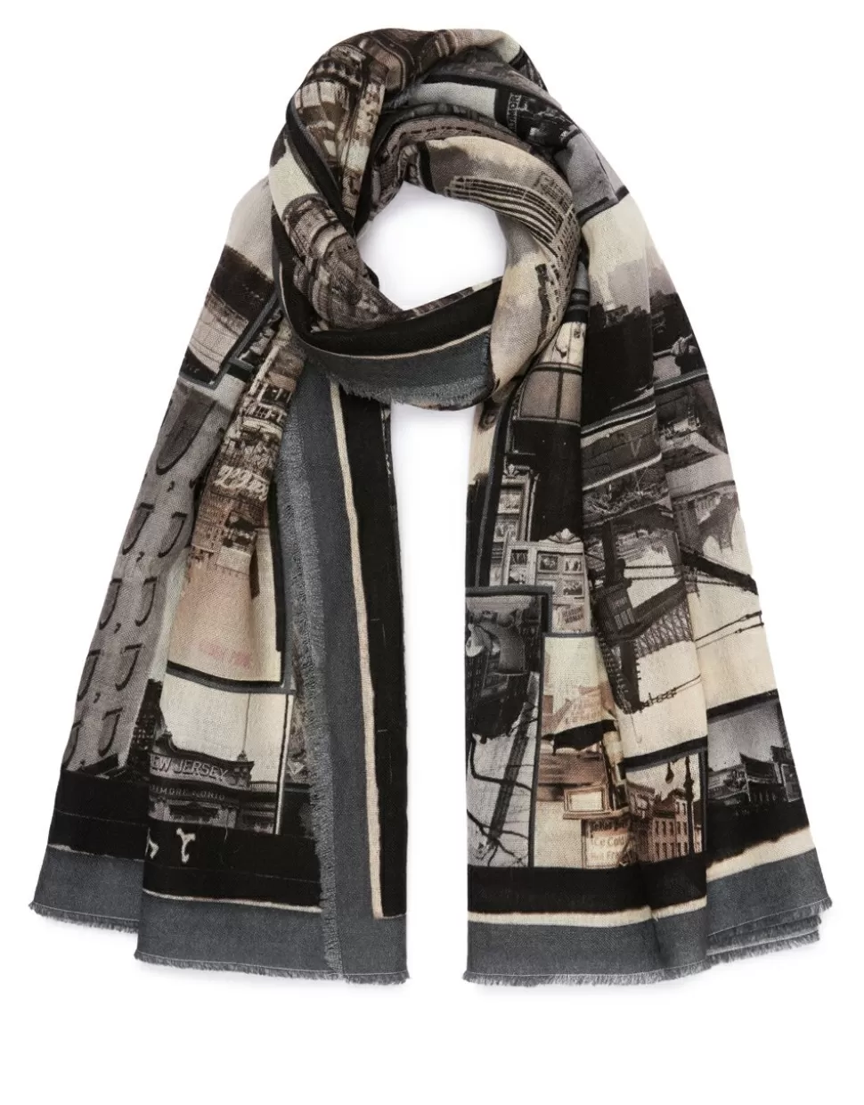 Faliero Sarti Sciarpe Uomo>Sciarpa In Collaborazione Con The New York Public Library - Roll