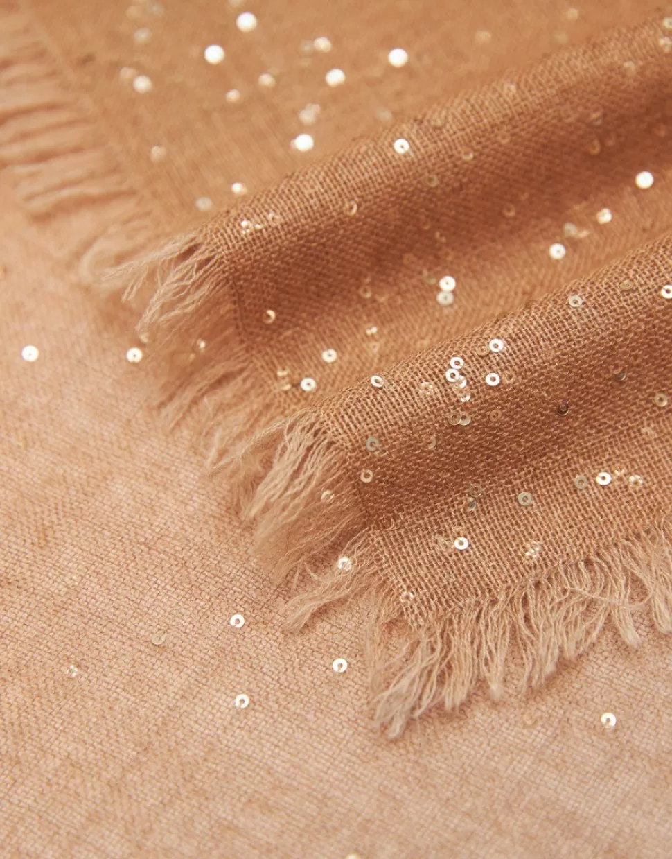 Faliero Sarti Sciarpe>Sciarpa In Lana Vergine, Seta E Cachemire Con Paillettes - Lanny