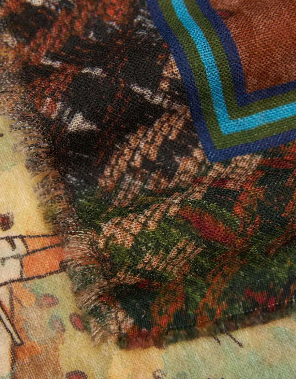 Faliero Sarti Sciarpe>Sciarpa Stampa Paolo Fiumi - Little Colorado