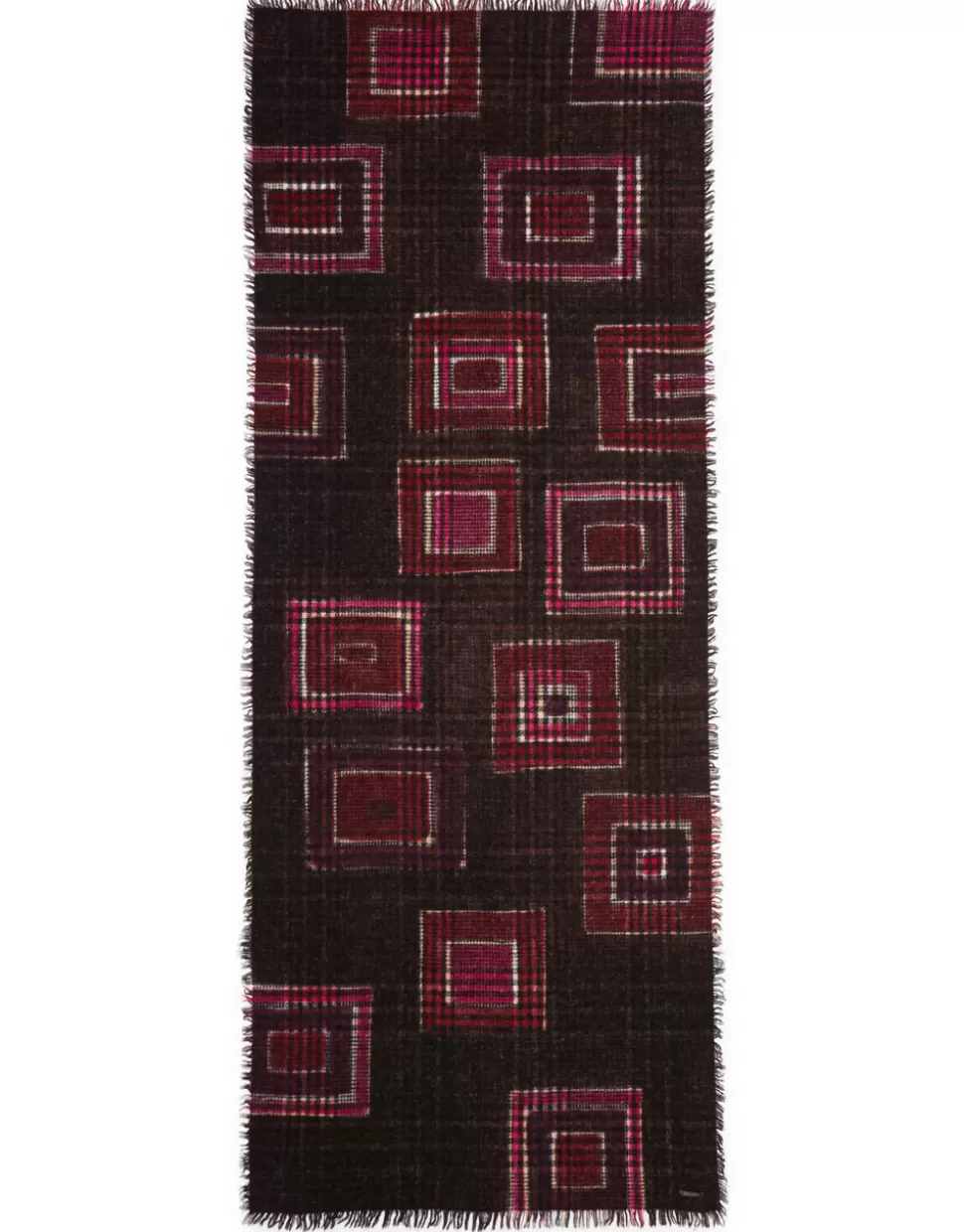 Faliero Sarti Sciarpe>Stola Geometrica In Misto Lana Vergine, Cashmere E Seta - Persy
