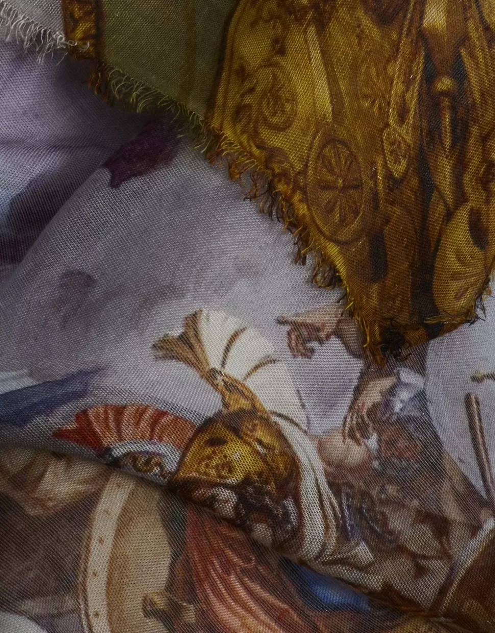 Faliero Sarti Sciarpe>Stola Stampata In Collaborazione Con Massimo Listri - Soffitto Reggia Caserta